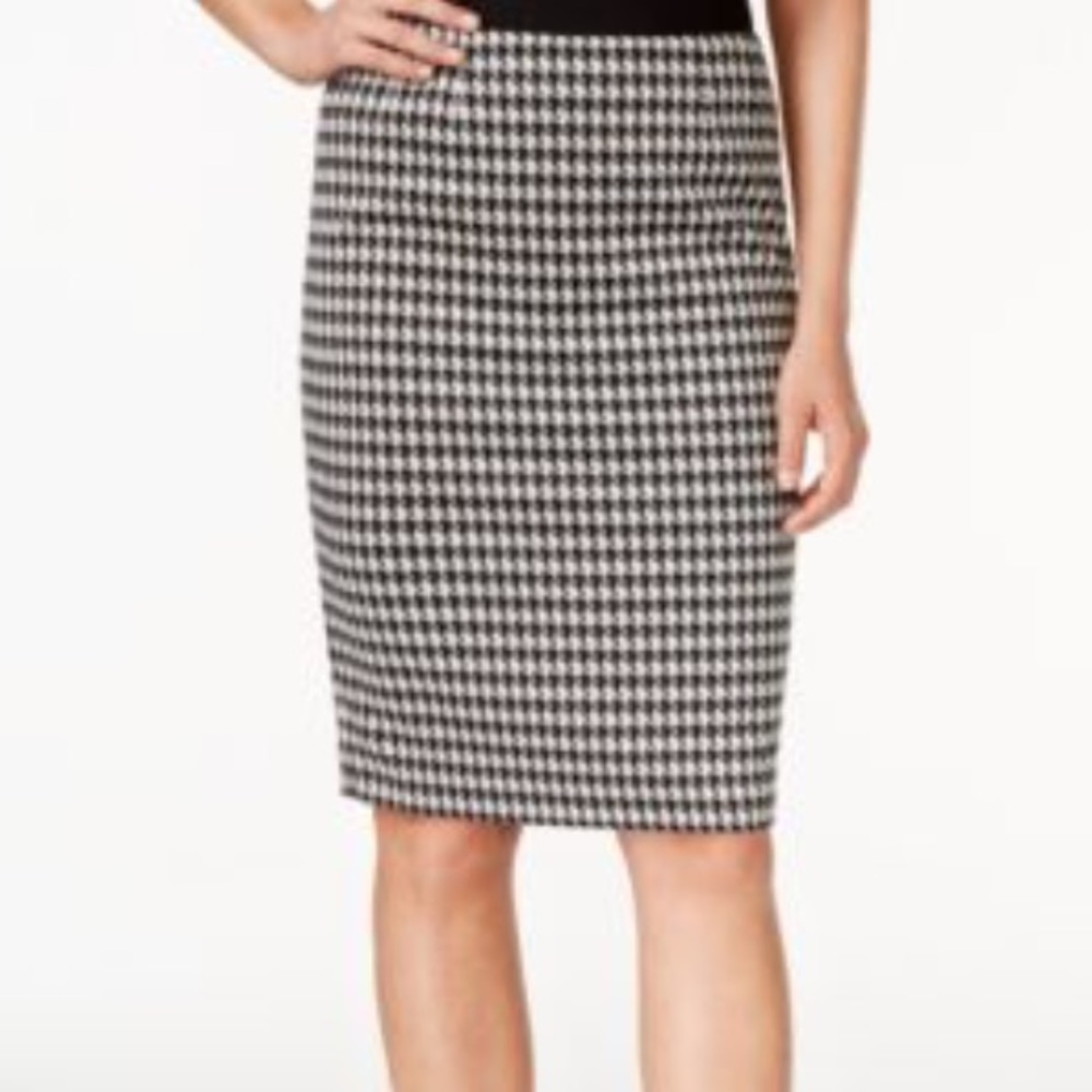 Express Houndstooth Pencil Skirt
